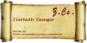 Zierhuth Csongor névjegykártya