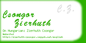 csongor zierhuth business card
